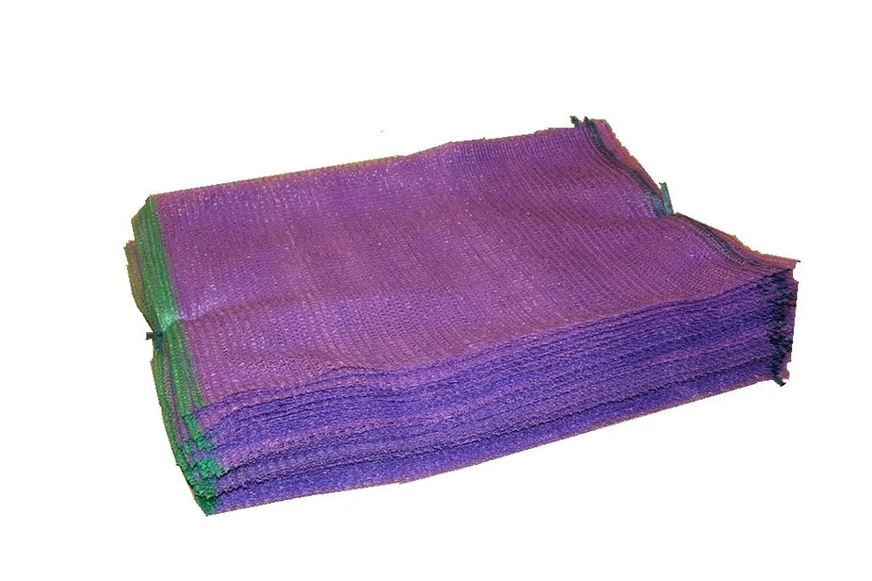 фото Сетка-мешок с завязками для овощей 50*80см, 40кг (фиолетовая,красная) нет