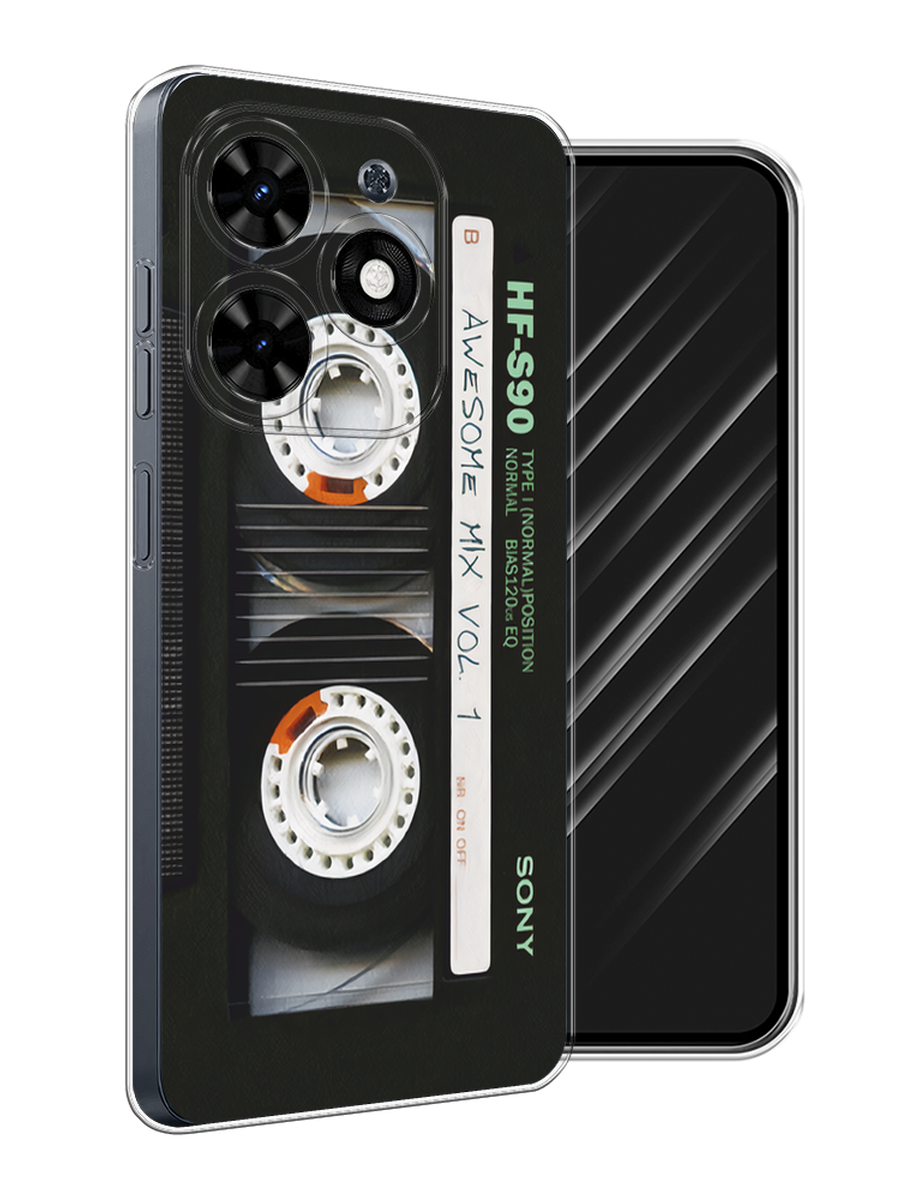 

Чехол Awog на Tecno Spark Go 2024 "Кассета", Черный, 304650-1