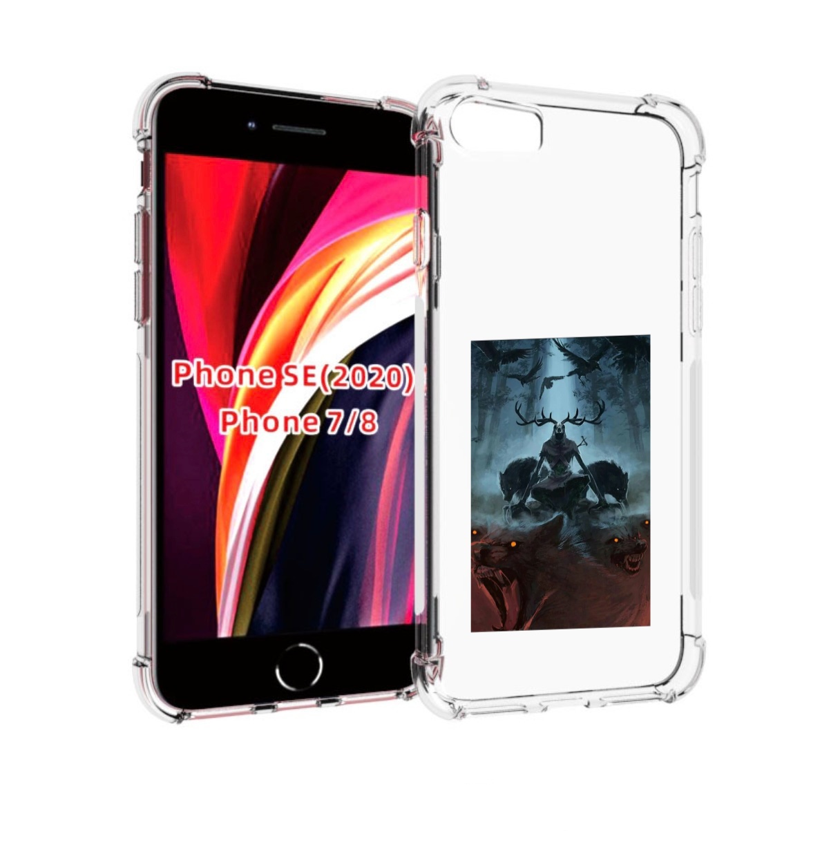 

Чехол MyPads лось демон для iPhone 7 4.7 / iPhone 8 / iPhone SE 2 (2020), Прозрачный, Tocco