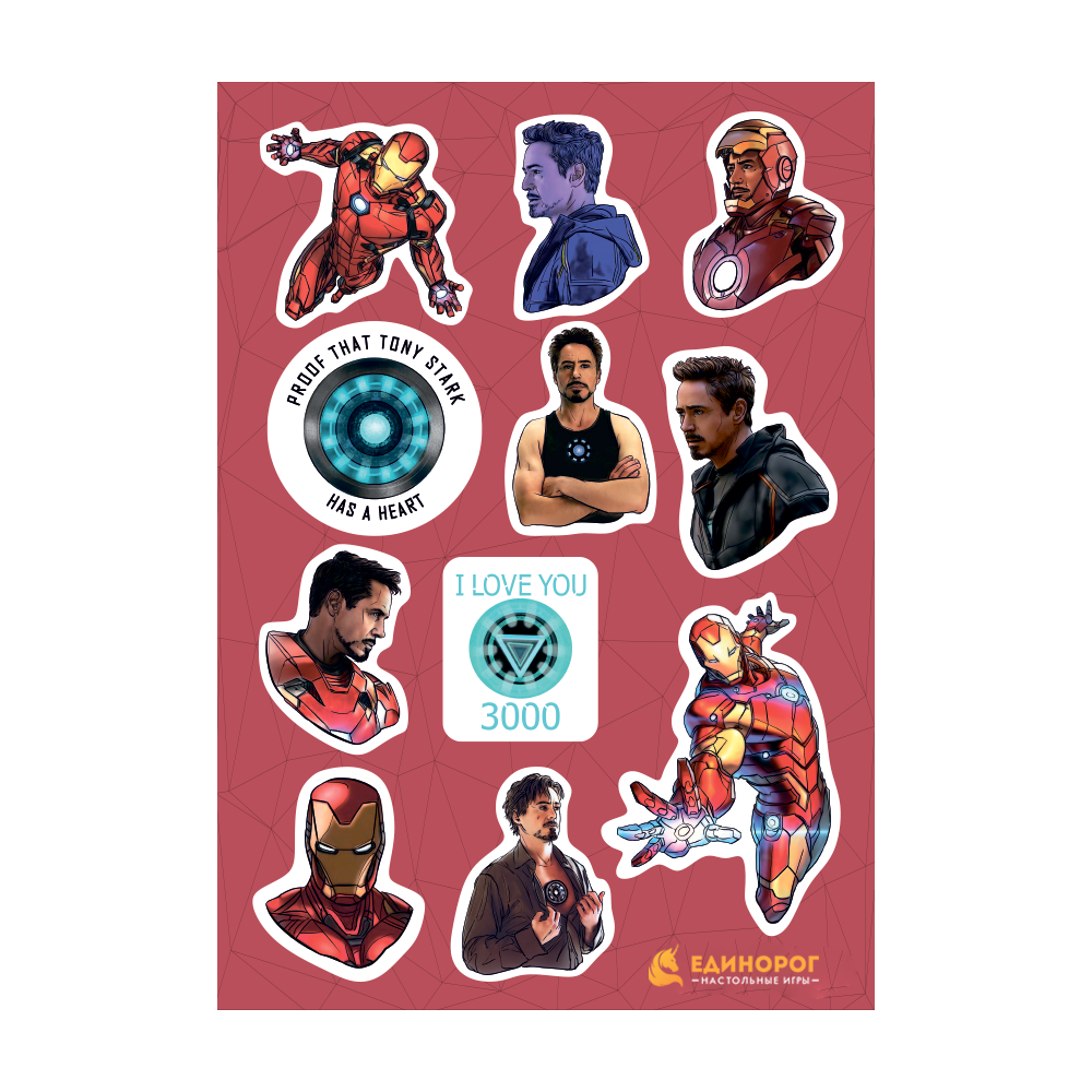 

Набор стикеров Tony Stark