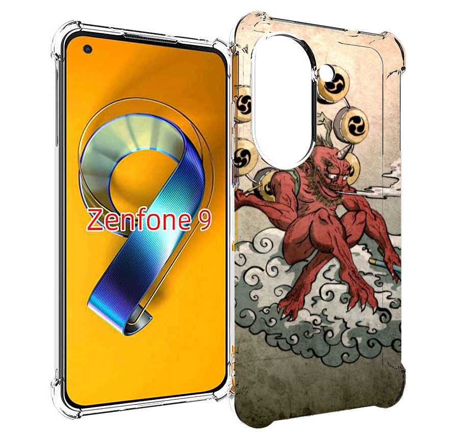 

Чехол MyPads красный чертик на облаке для Asus Zenfone 9 (AI2202), Прозрачный, Tocco