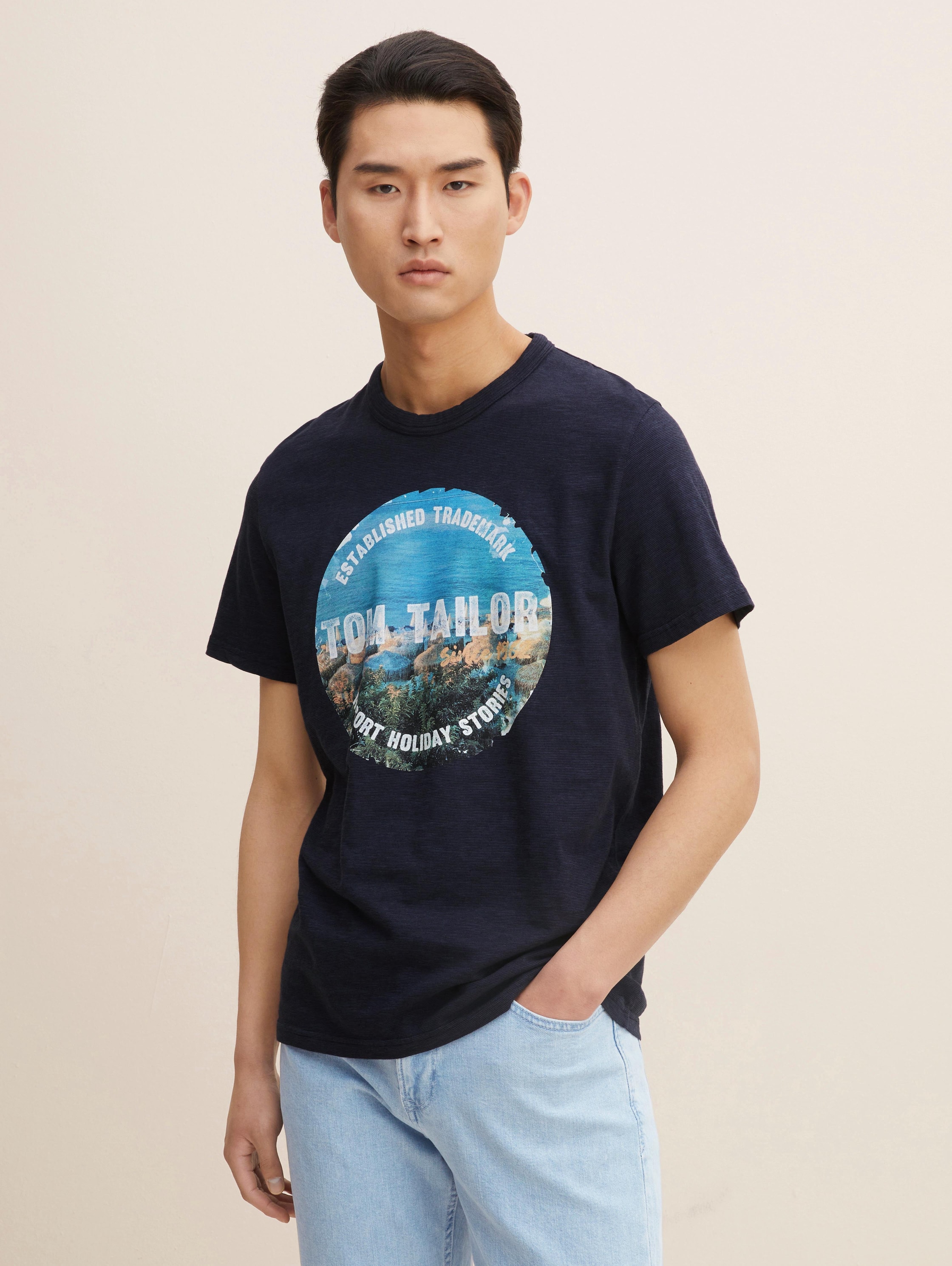 

Футболка мужская TOM TAILOR 1032254 синяя S, 1032254