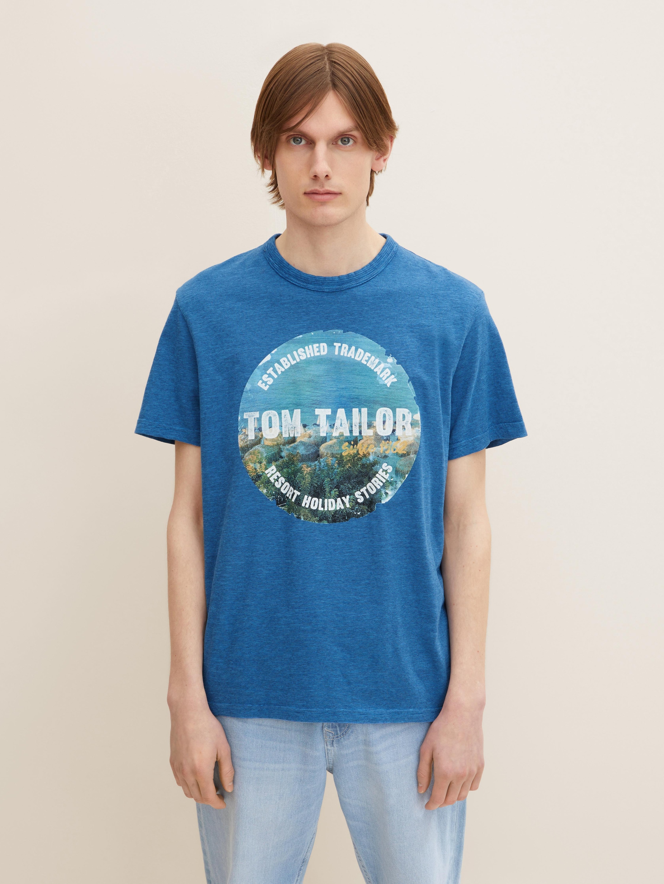 

Футболка мужская TOM TAILOR 1032254 голубая XL, 1032254