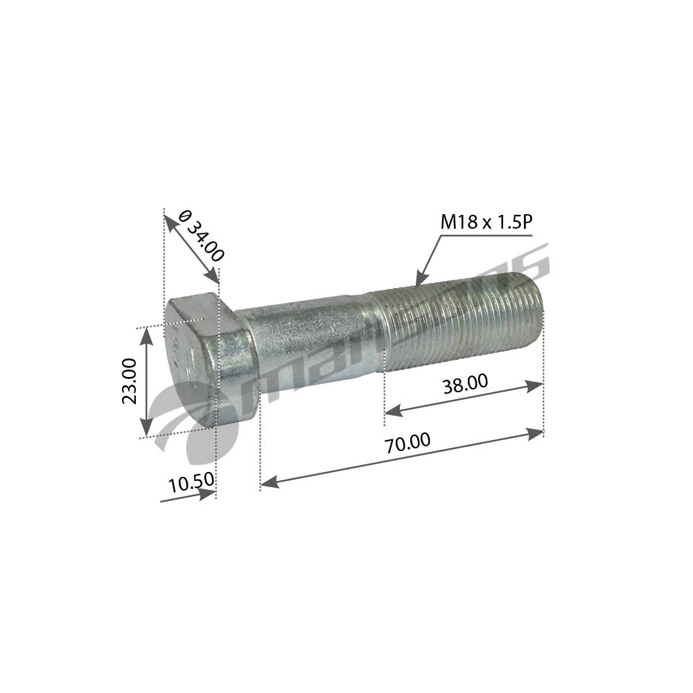 Шпилька M18X15X70 Man 1Шт Mansons 400605 520₽