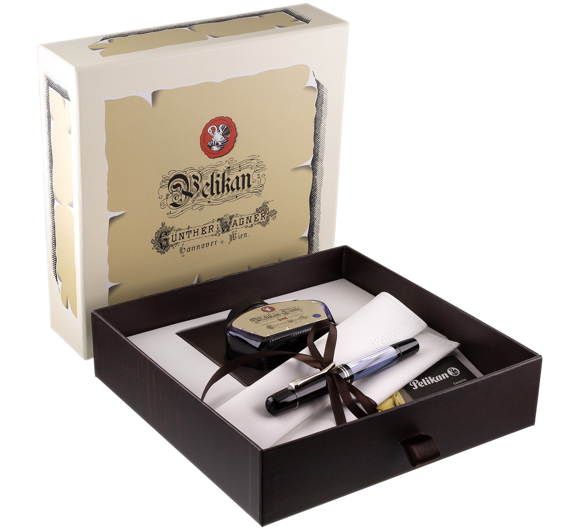 

Подарочный набор Pelikan: перьевая ручка Souveran Grey-Blue SE 2019 + чернила, F PL811606