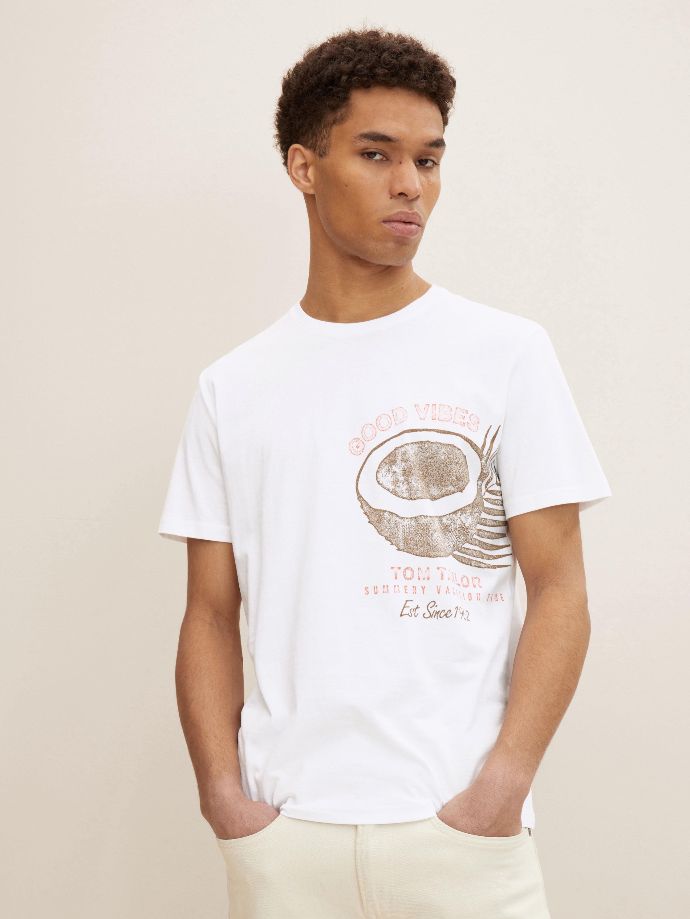 

Футболка мужская TOM TAILOR 1031945 белая 2XL, 1031945