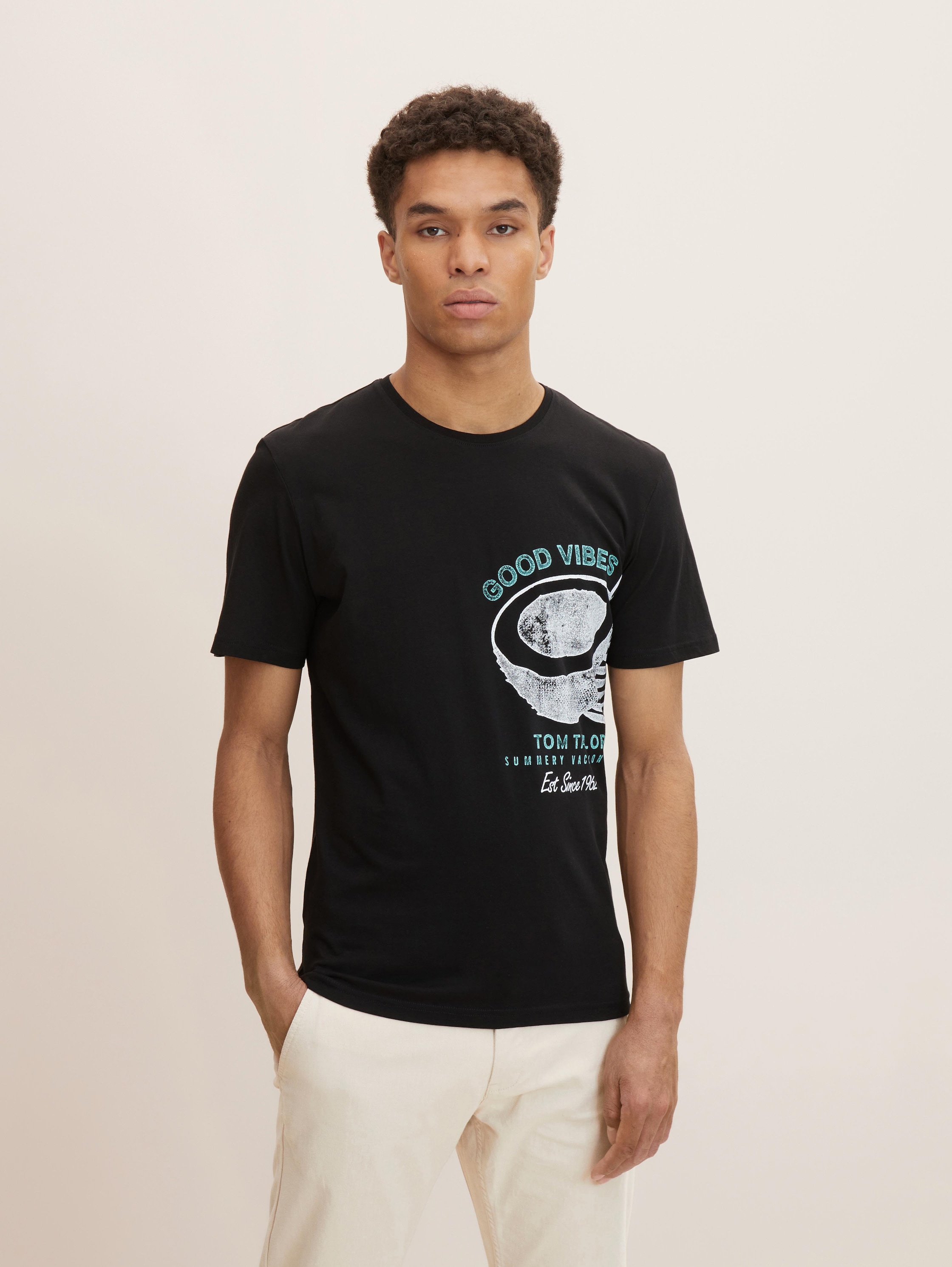 

Футболка мужская TOM TAILOR 1031945 черная 2XL, 1031945