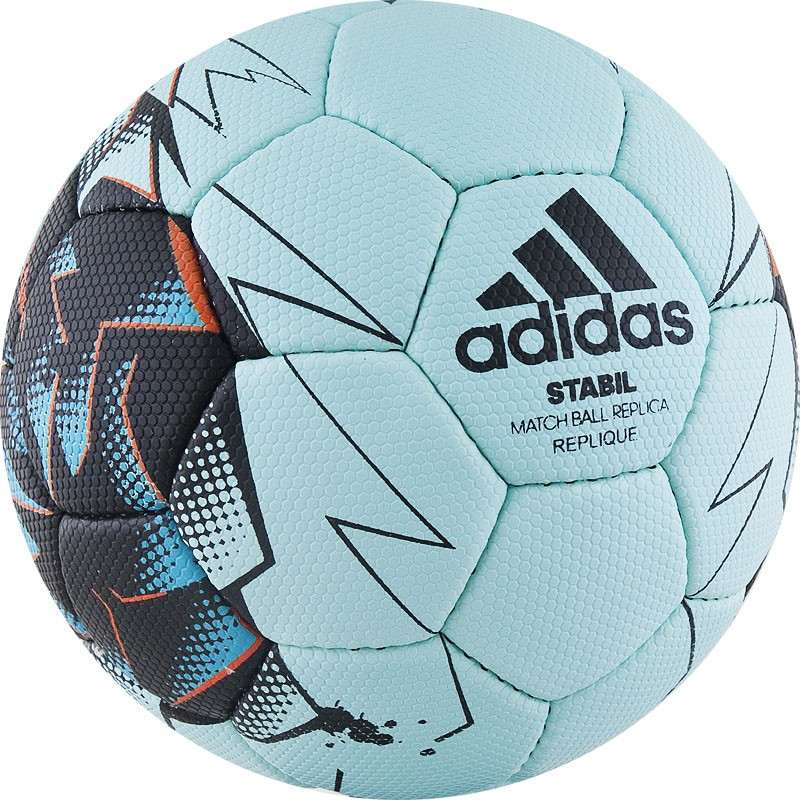 Мяч гандбольный ADIDAS Stabil Replique арт.CD8588, бирюзово-сине-оранжевый