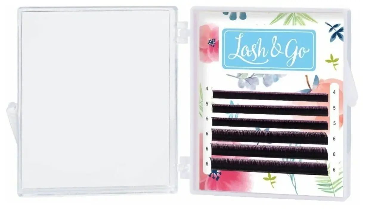 

Ресницы Lash&Go мини C 0.05 13-16 мм 6 линий, Черный, LL621108