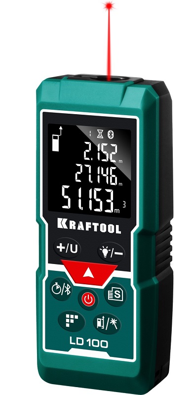 Лазерный дальномер KRAFTOOL LD-100 [34765] дальномер лазерный 0 05 100 м kraftool ld 100 34765