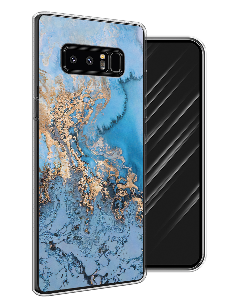 

Чехол Awog на Samsung Galaxy Note 8 "Морозная лавина синяя", Серебристый, 25250-3