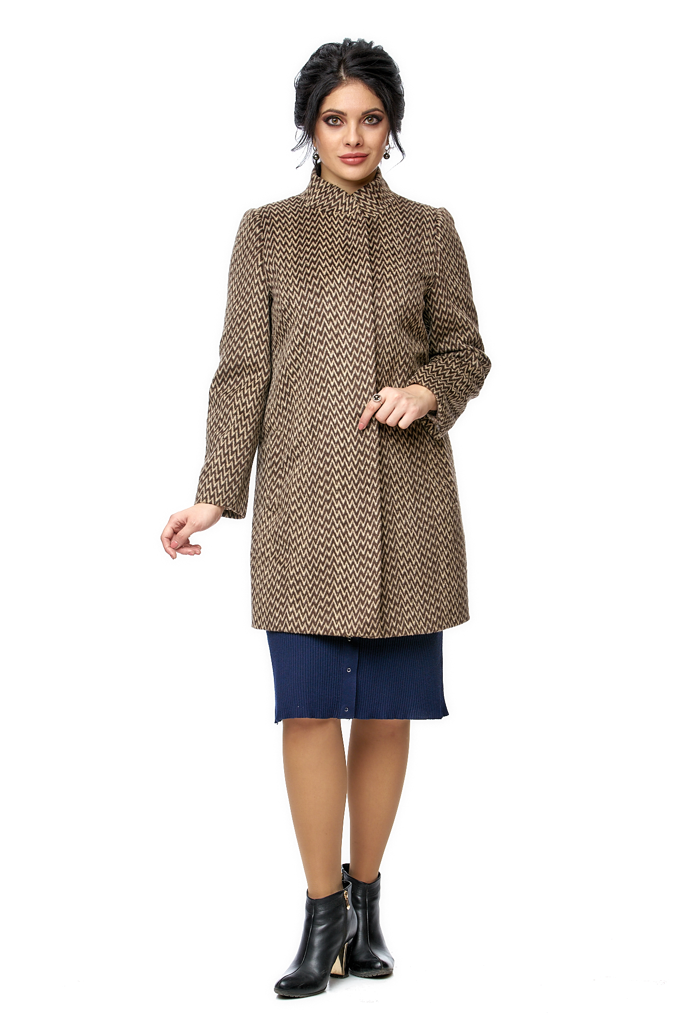 

Пальто женское МОСМЕХА 8001018 коричневое 48 RU, 8001018