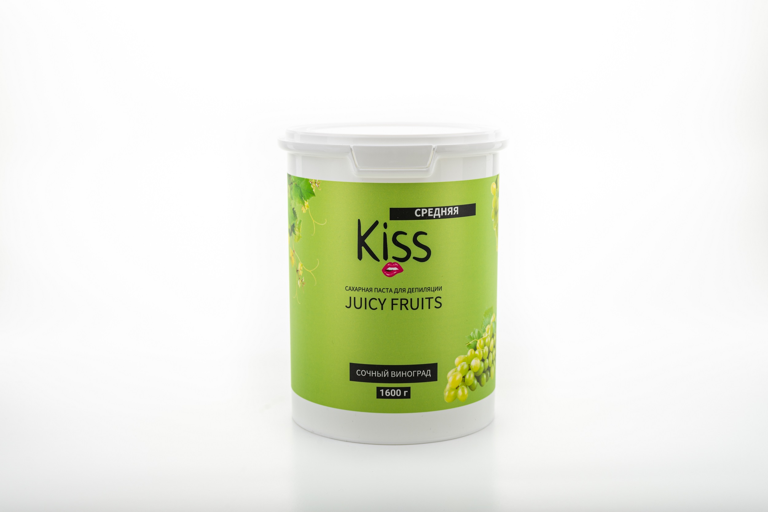 Сахарная Паста Для Депиляции Kiss Juicy Fruits Сочный Виноград Средняя 1600 Г