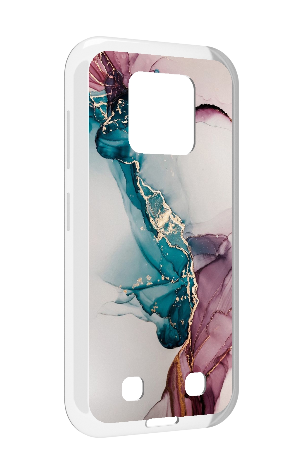 

Чехол MyPads фиолетовый синий краски для Oukitel WP18, Прозрачный, Tocco