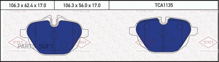 

Комплект тормозных колодок Tatsumi tca1135