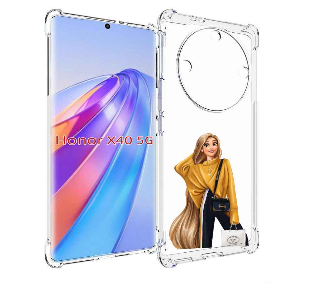 

Чехол MyPads модная-рапунсель женский для Honor X40, Прозрачный, Tocco