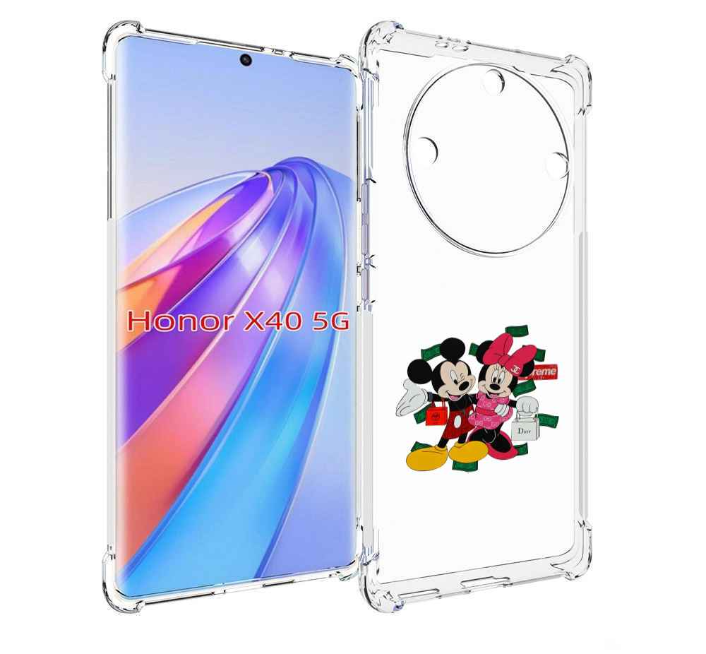 

Чехол MyPads модные-микки-маус детский для Honor X40, Прозрачный, Tocco
