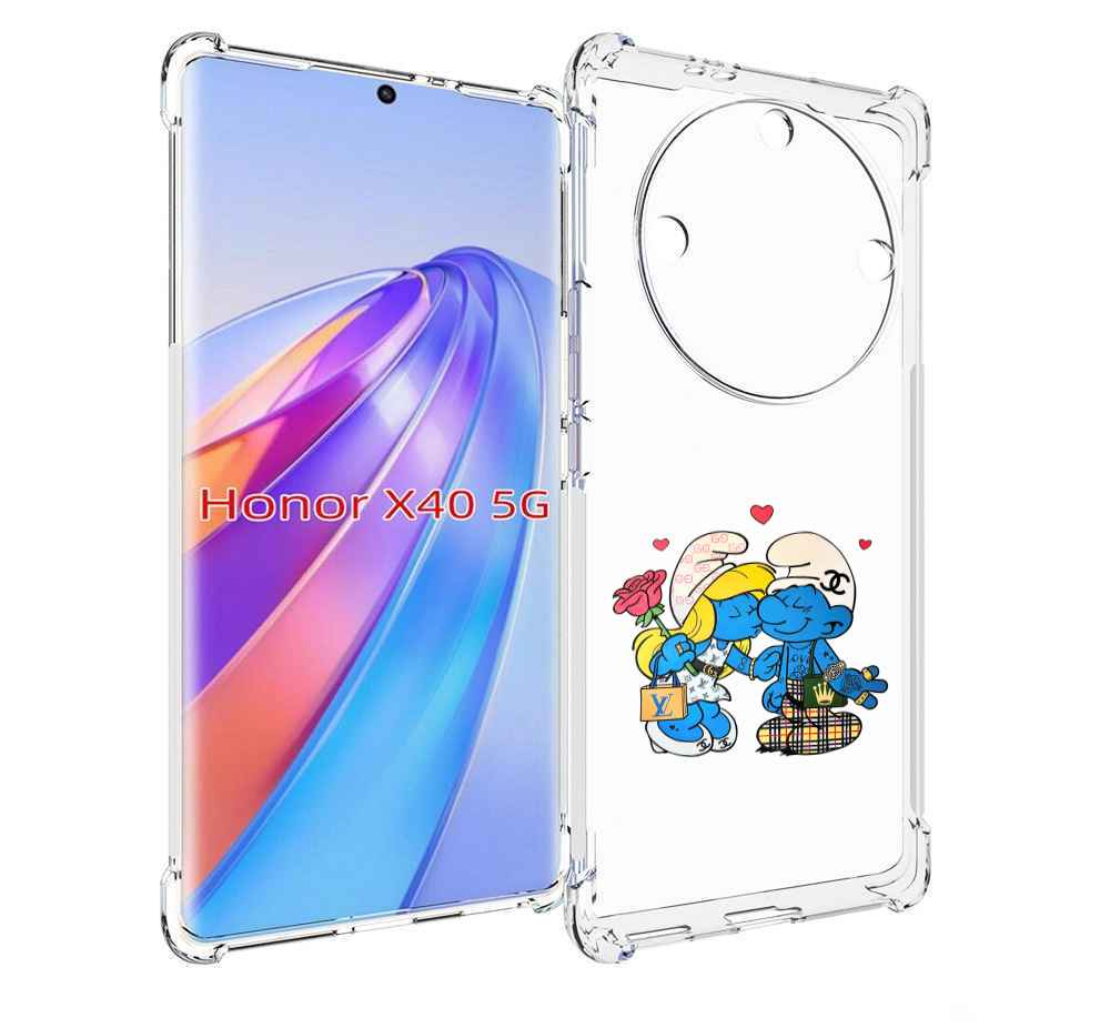 

Чехол MyPads модные-смурфики для Honor X40, Прозрачный, Tocco