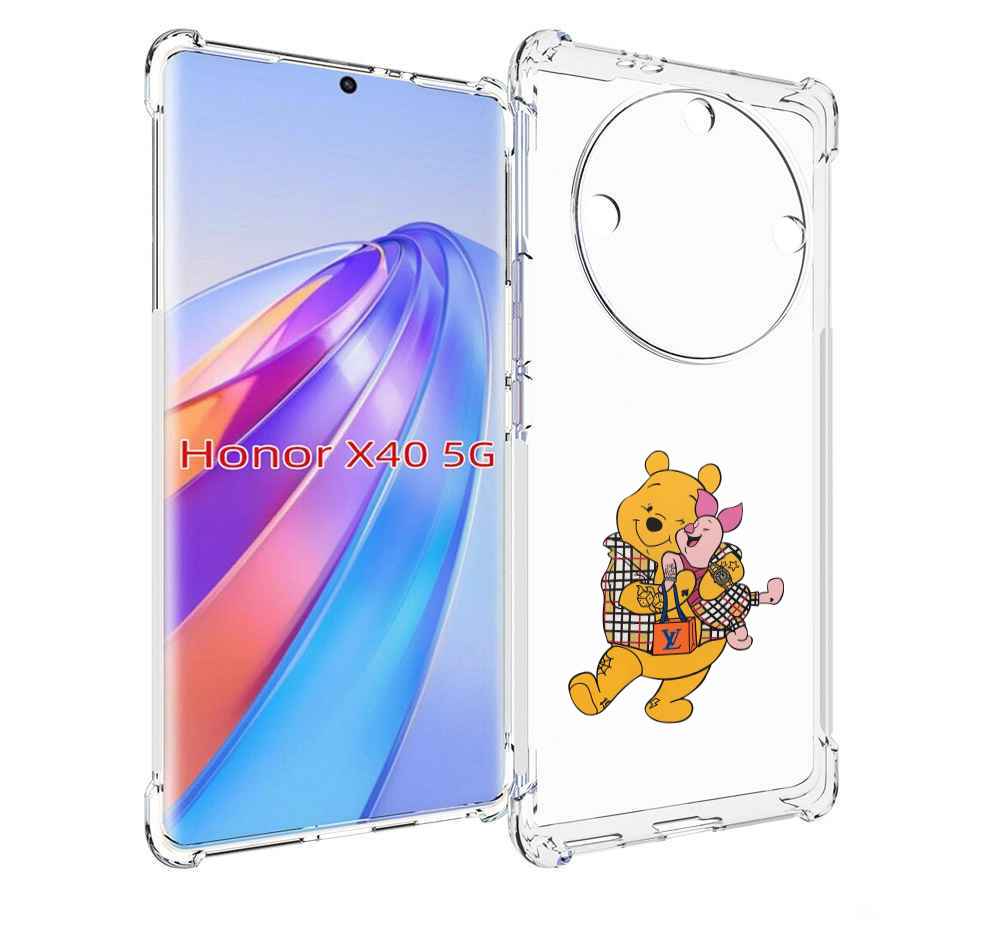 

Чехол MyPads модный-медведь-из-винни-пуха для Honor X40, Прозрачный, Tocco