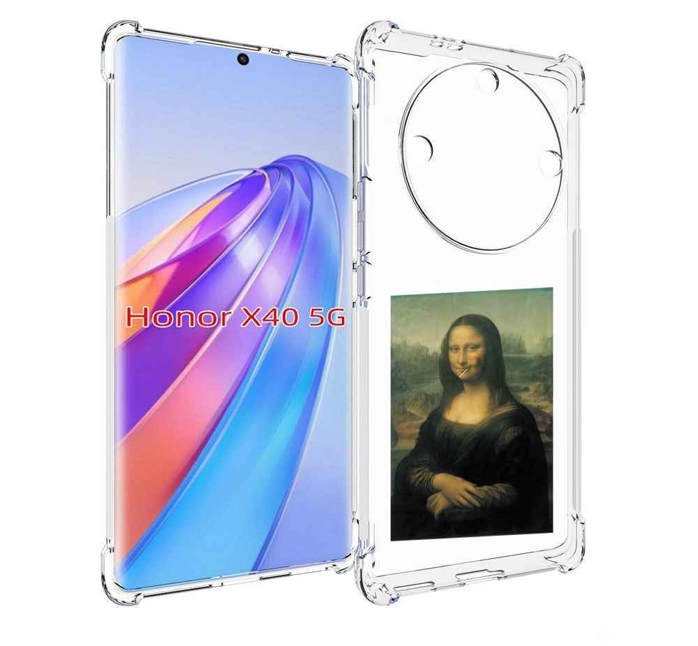 

Чехол MyPads монализа-с-чупачупсом для Honor X40, Прозрачный, Tocco