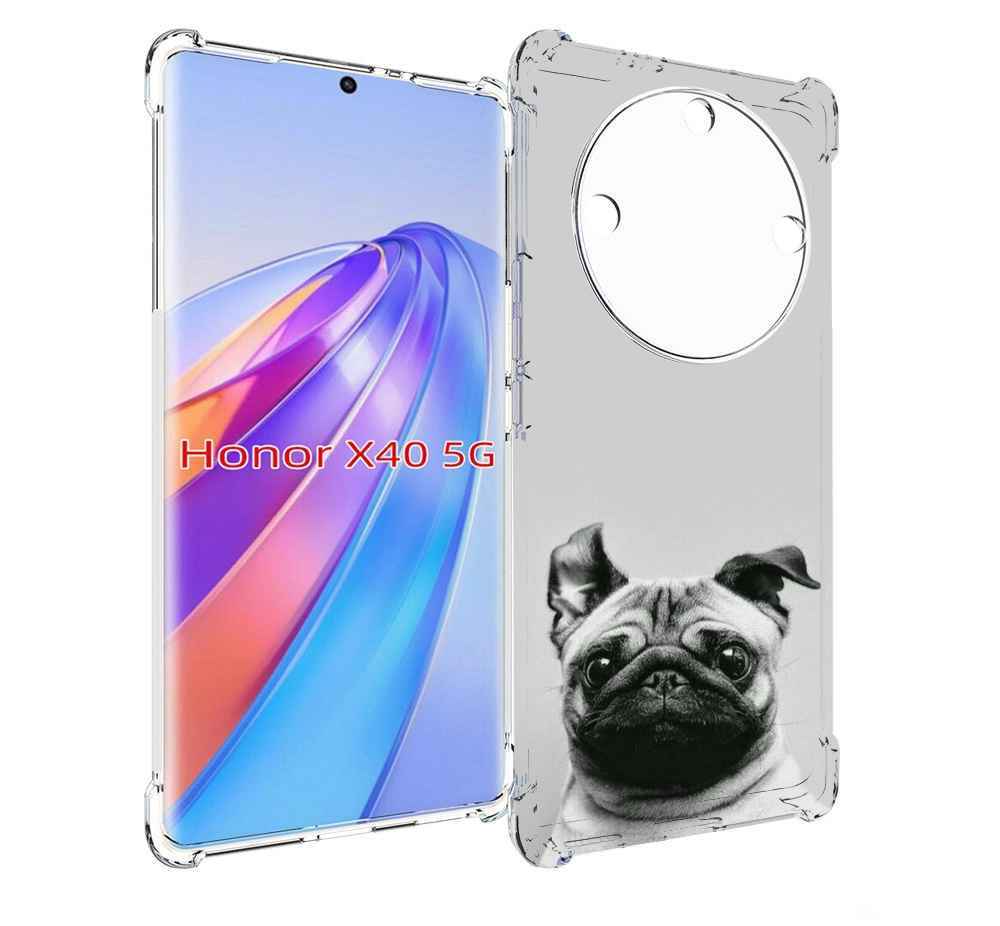

Чехол MyPads мопс для Honor X40, Прозрачный, Tocco
