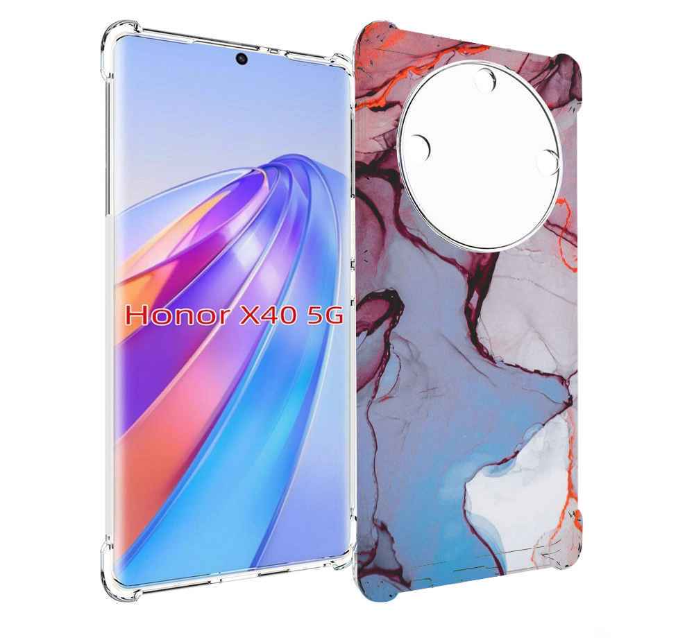 

Чехол MyPads мраморный рисунок для Honor X40, Прозрачный, Tocco