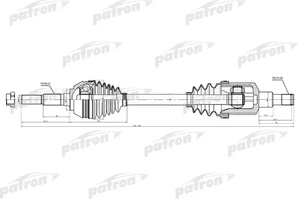 

Приводной вал PATRON PDS1506