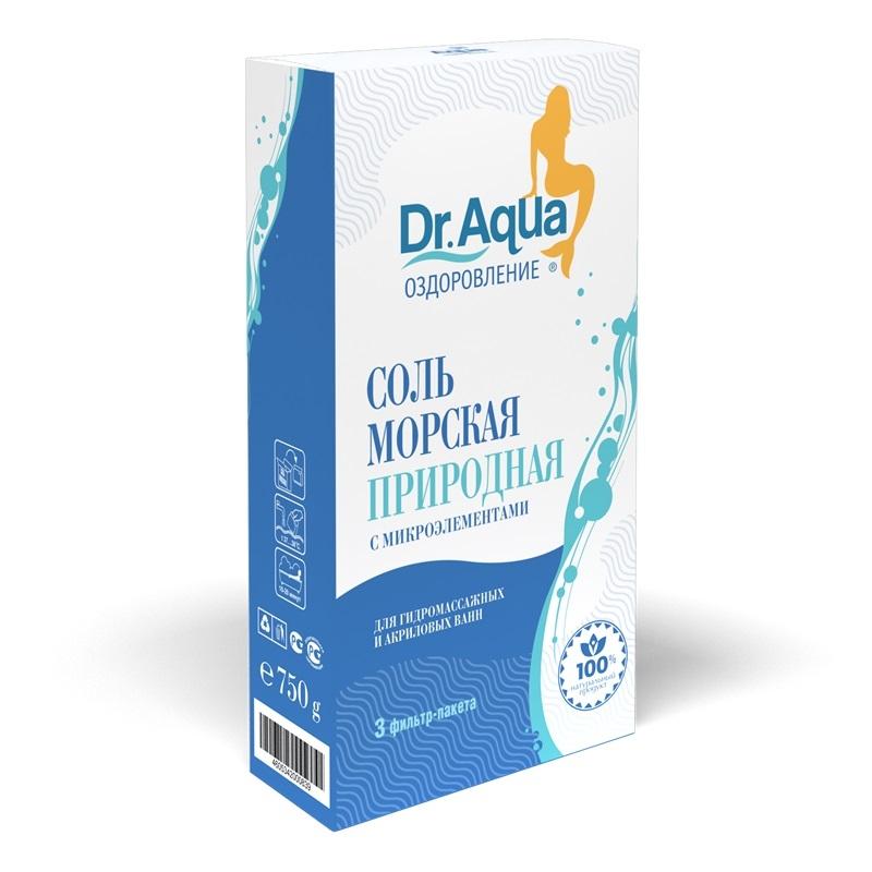 Соль для ванн Dr.Aqua морская природная пакетики 750 г 3 шт