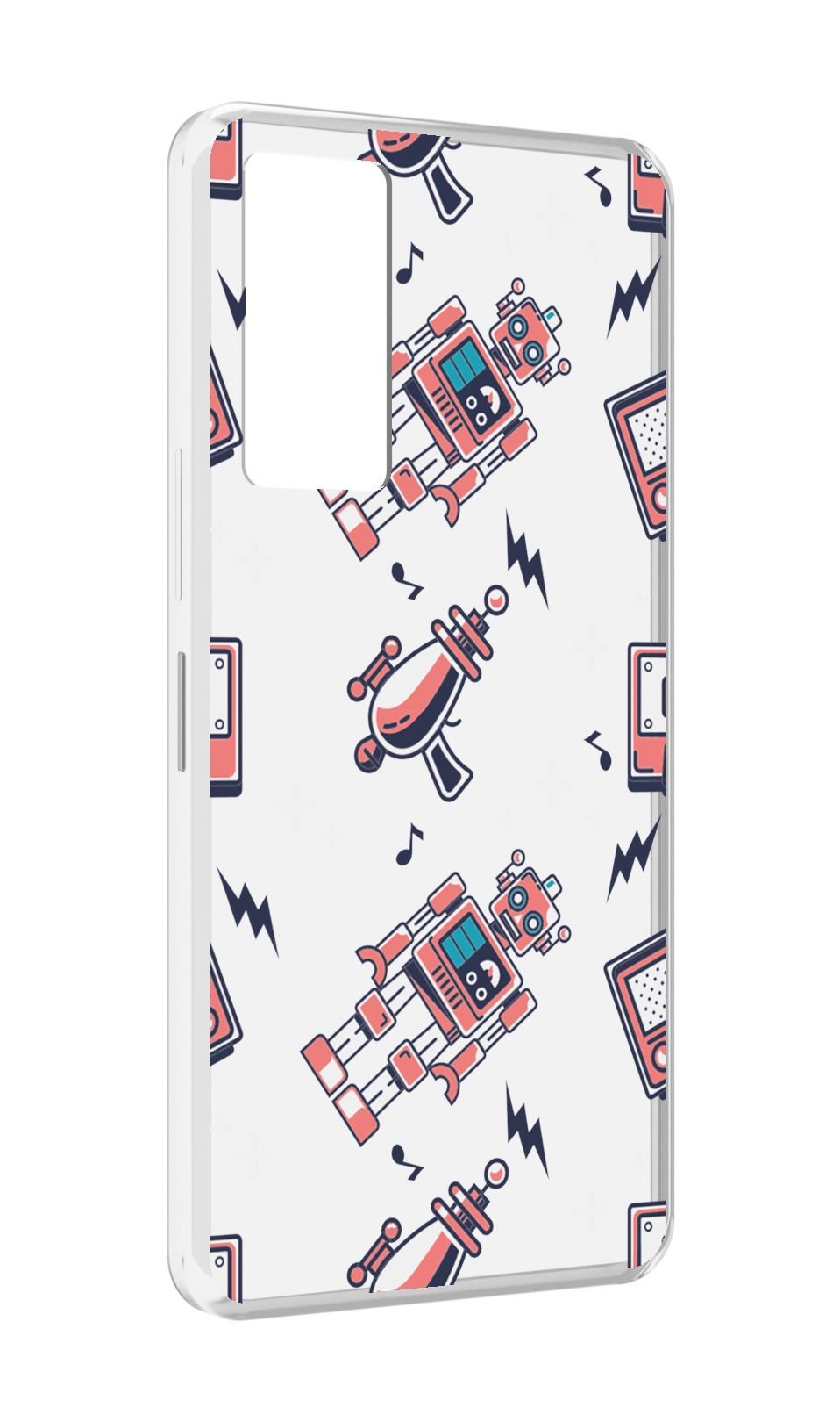 

Чехол MyPads мини-роботы для Infinix Note 11, Прозрачный, Tocco
