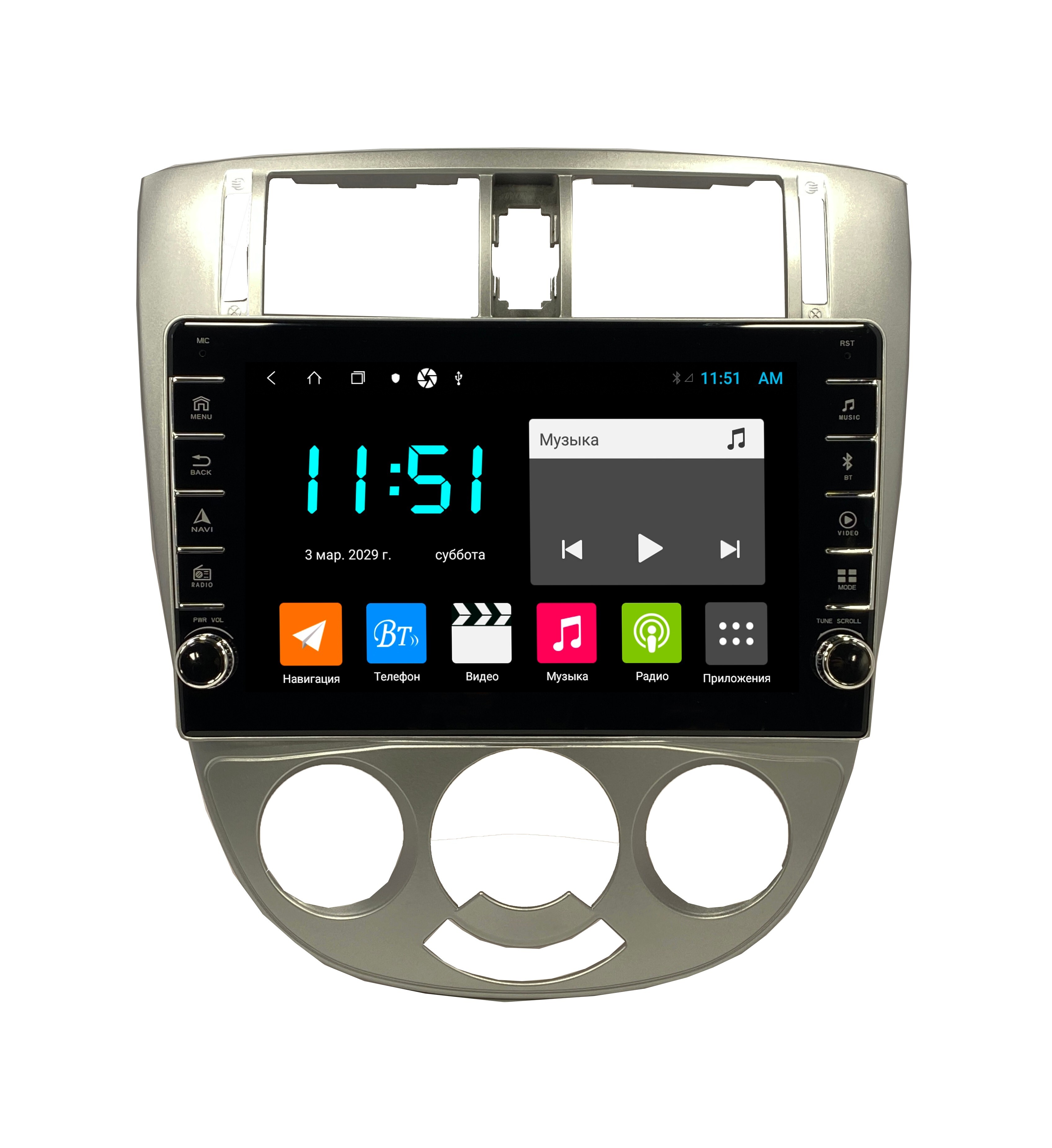 Штатная автомагнитола Zenith Chevrolet Lacetti седан Android 12 464GB с крутилками 3297400₽