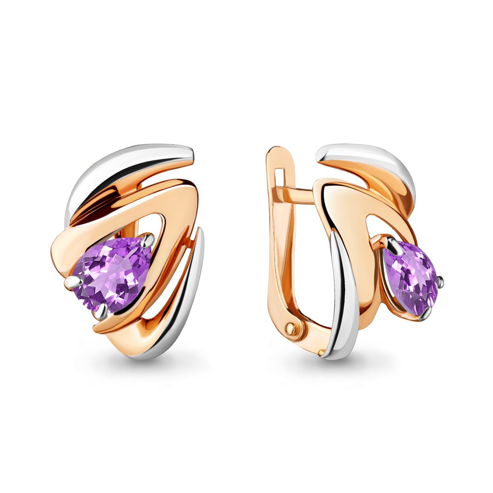 

Серьги из серебра с аметистом Aquamarine 4489904_925_з, 4489904_925_з