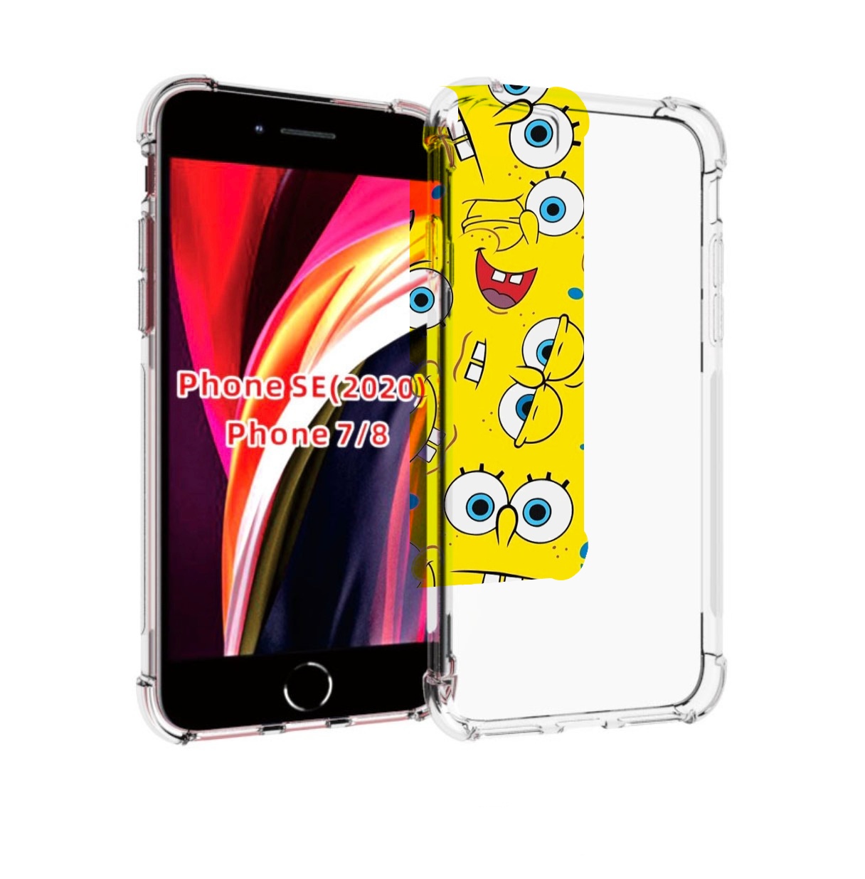 

Чехол MyPads много-спанч-боба для iPhone 7 4.7 / iPhone 8 / iPhone SE 2 (2020), Прозрачный, Tocco