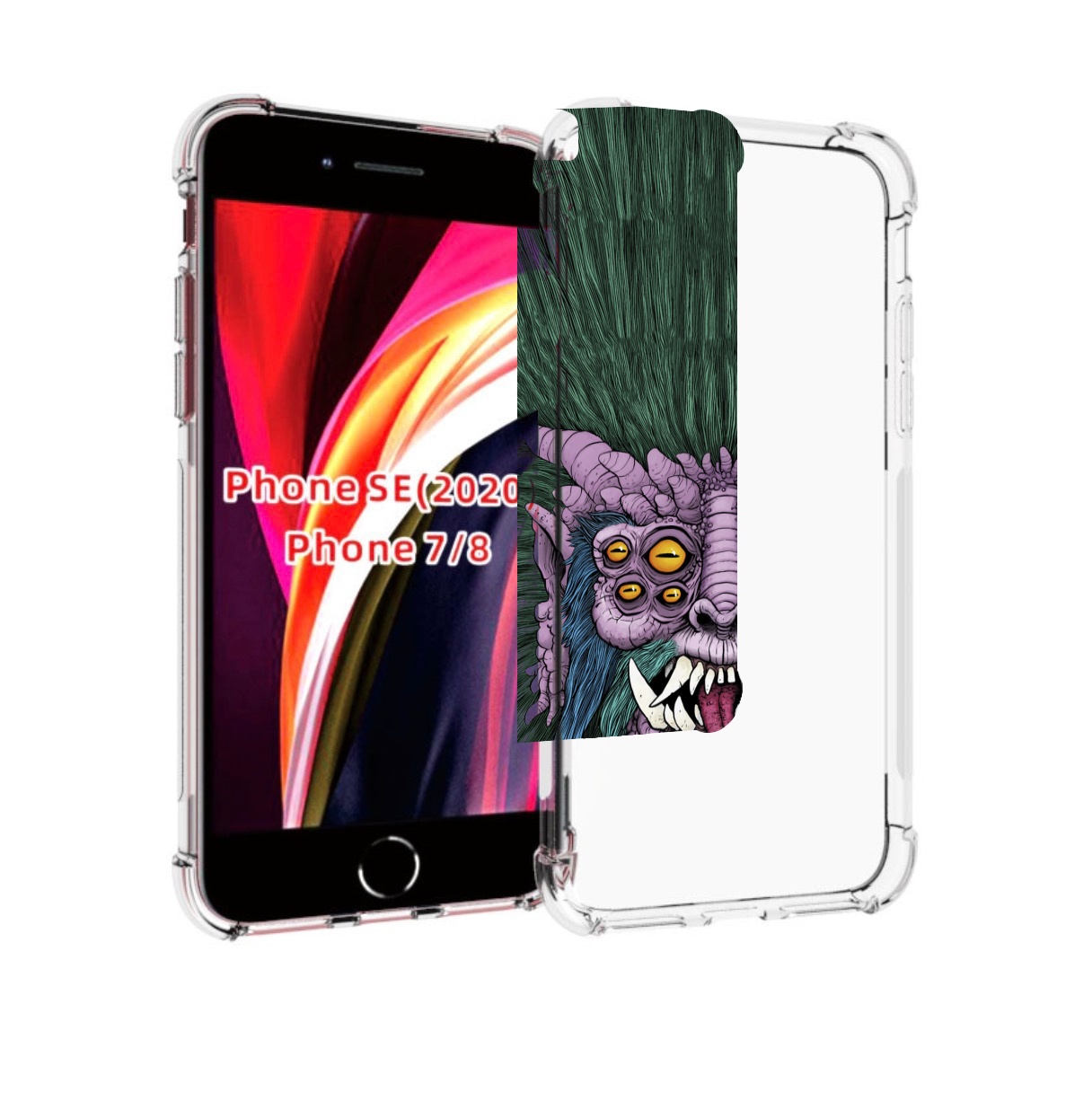 

Чехол MyPads многоглазый черт для iPhone 7 4.7 / iPhone 8 / iPhone SE 2 (2020), Прозрачный, Tocco