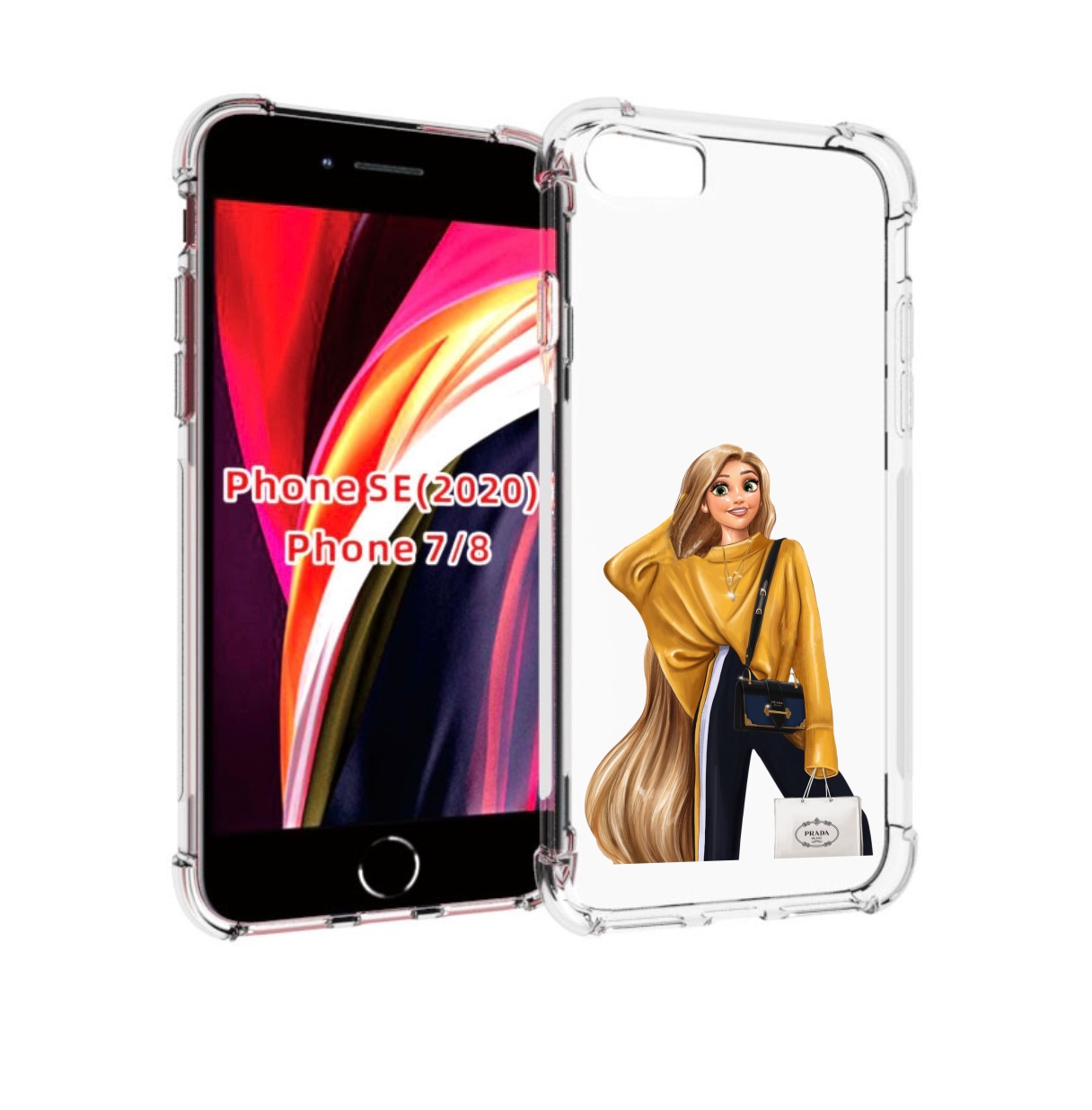

Чехол MyPads модная-рапунсель женский для iPhone 7 4.7 / iPhone 8 / iPhone SE 2 (2020), Прозрачный, Tocco