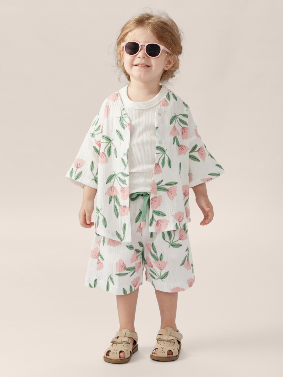 

Шорты детские Happy Baby 88131, pink flower, 86, Белый, 88131
