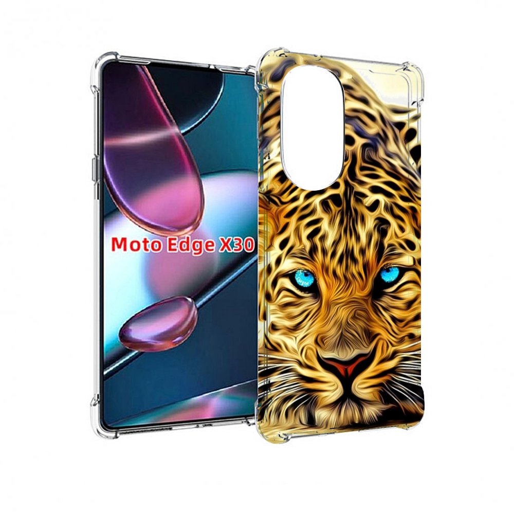 

Чехол MyPads Голубоглазый-гепард для Motorola Moto Edge X30, Прозрачный, Tocco