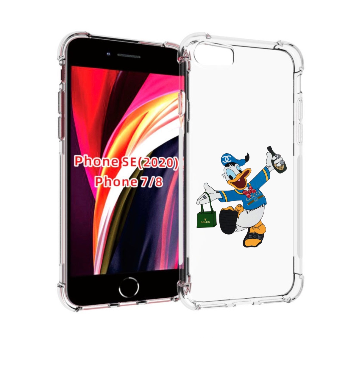 

Чехол MyPads модный-дональд-дак для iPhone 7 4.7 / iPhone 8 / iPhone SE 2 (2020), Прозрачный, Tocco