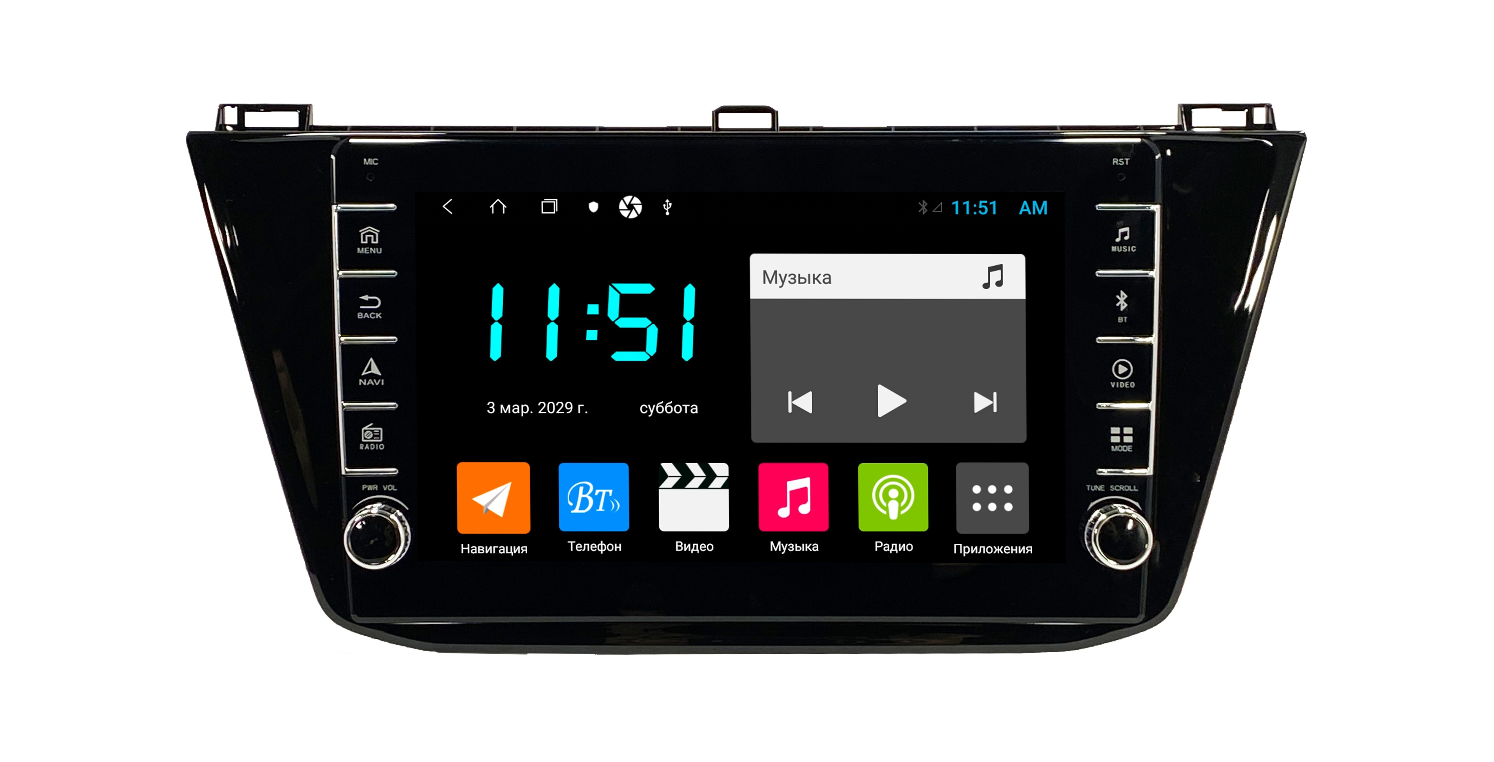 Штатная автомагнитола Zenith Volksvagen Tiguan 2017 464GB с крутилками Android 12 3311600₽