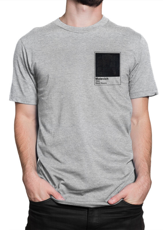 

Футболка мужская Dream Shirts Квадрат Малевича серая M, Серый, Квадрат Малевича