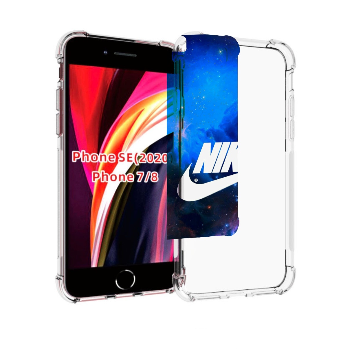 

Чехол MyPads найк в космосе для iPhone 7 4.7 / iPhone 8 / iPhone SE 2 (2020), Прозрачный, Tocco