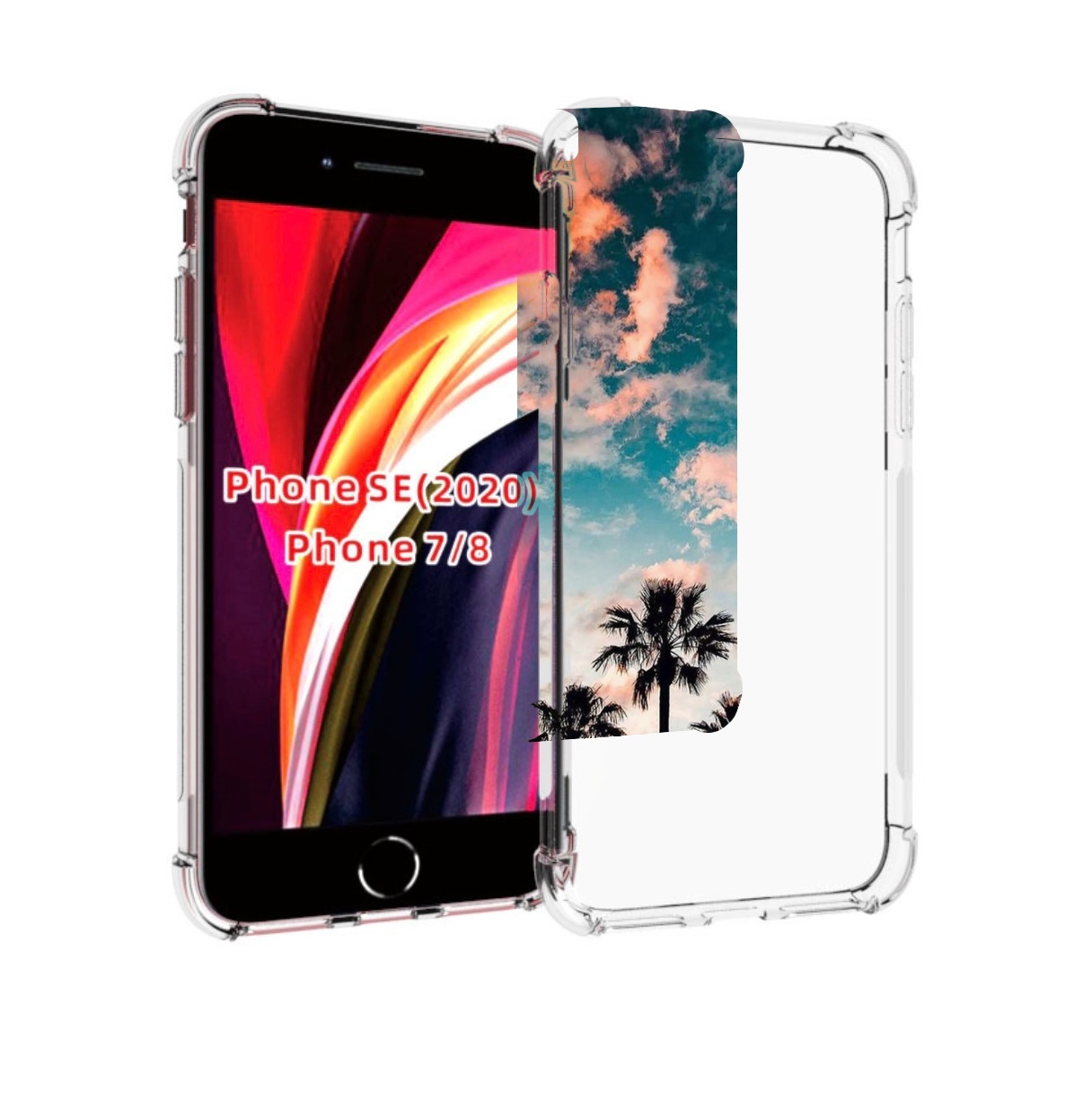 

Чехол MyPads небо-с-пальмами для iPhone 7 4.7 / iPhone 8 / iPhone SE 2 (2020), Прозрачный, Tocco