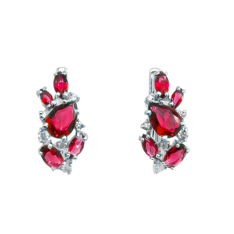 

Серьги из серебра с фианитом Яхонт Ювелирный 233735, 233735