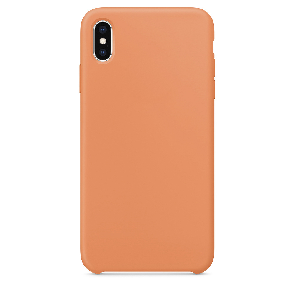 фото Чехол silicone case для iphone xs max премиум, оранжевый, scpqipxsm-02-clem