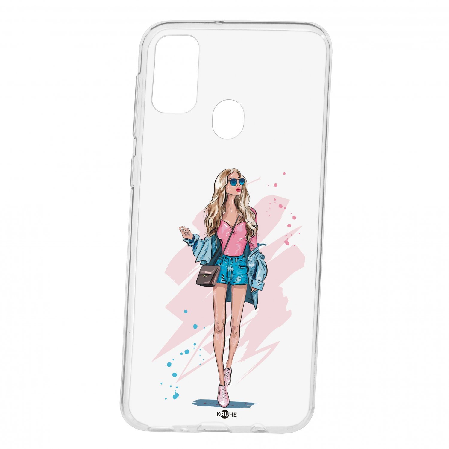 фото Чехол kruche для samsung galaxy m30s print fashion girl (586205) кruче