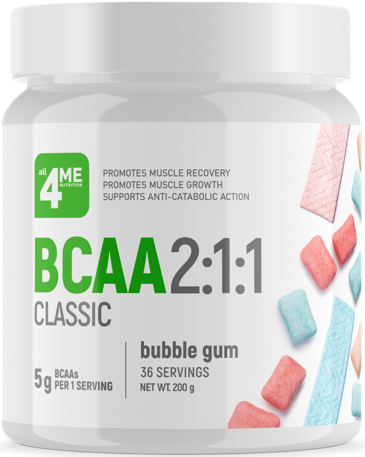 фото All4me bcaa 200 г bubble gum all4me nutrition