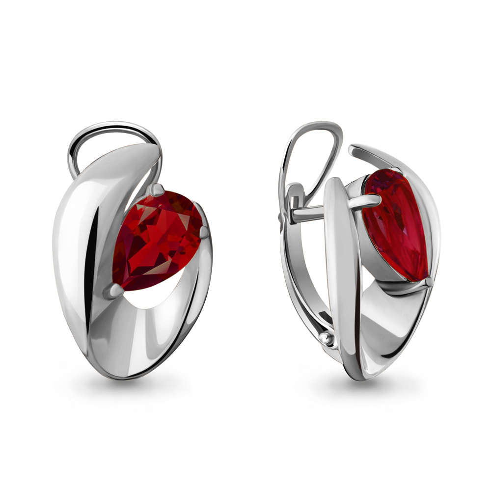 

Серьги из серебра с гранатом Aquamarine 4490103_925_р, 4490103_925_р