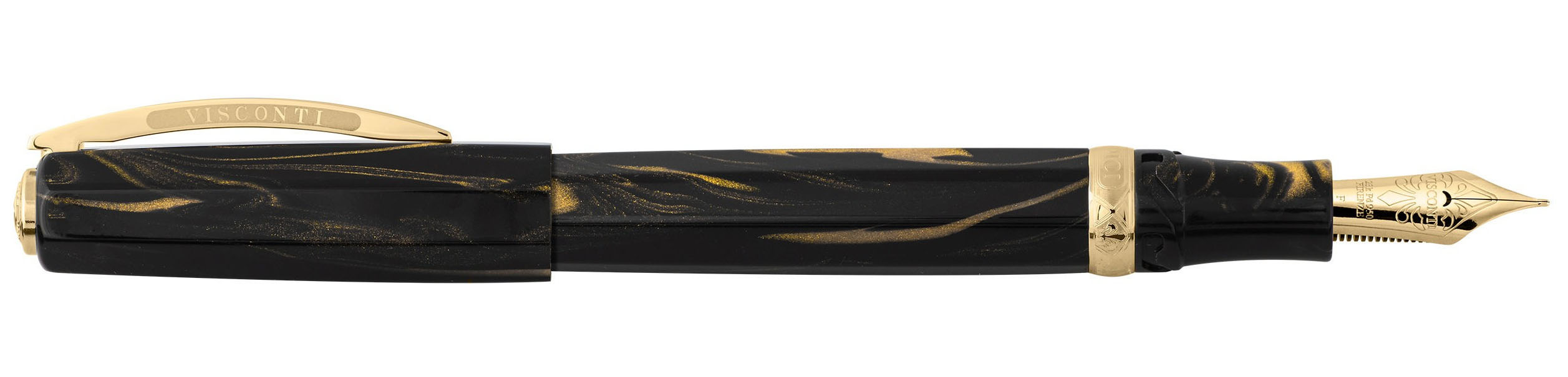 

Перьевая ручка Visconti Medici Golden Black перо F KP17-07-FPF