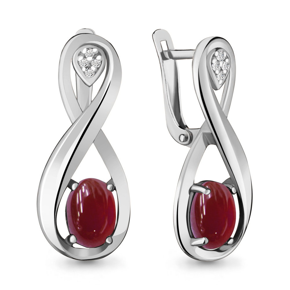 

Серьги из серебра с гранатом Яхонт Ювелирный 234218, 234218