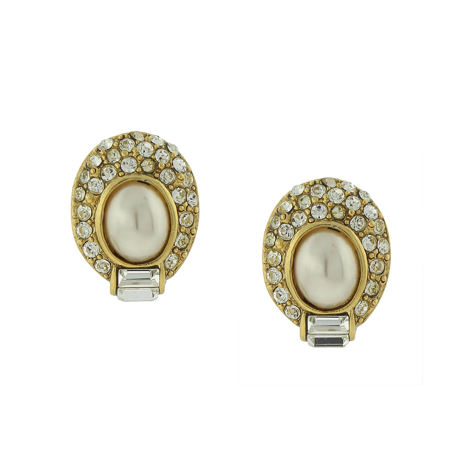

Серьги из бижутерного сплава с кристаллом/жемчугом 1928 Jewelry 1928-25444, 1928-25444