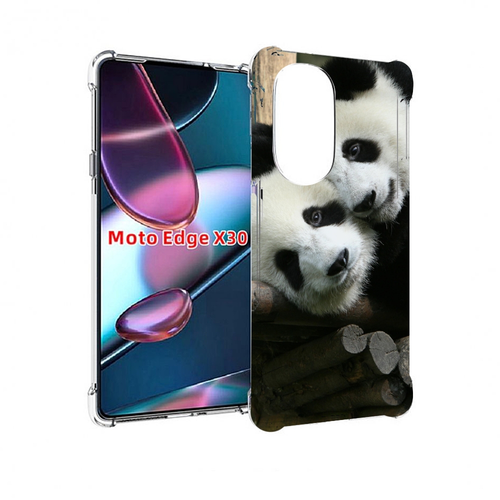 

Чехол MyPads Две-панды для Motorola Moto Edge X30, Прозрачный, Tocco